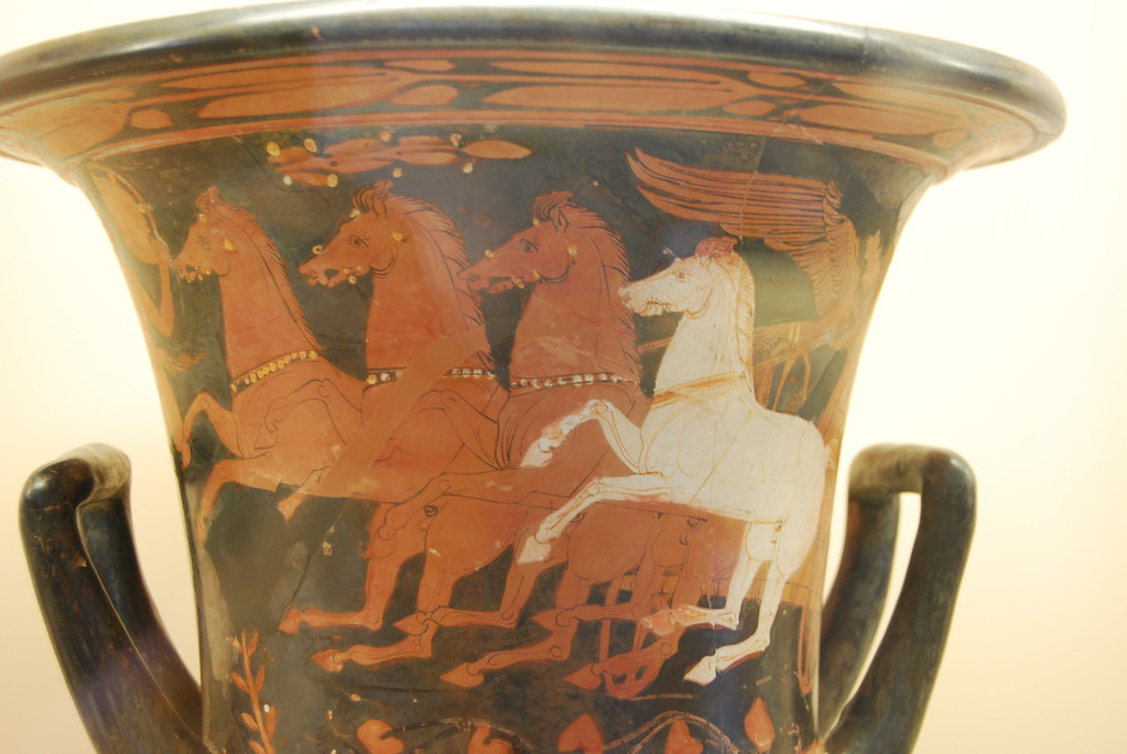 Horses Red figured calyx krater (large vase used to mix wi… Flickr