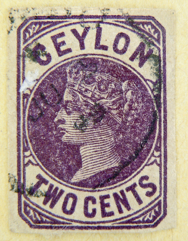 stamp Ceylon 2c postage two cents 2 cents portrait Queen V… Flickr