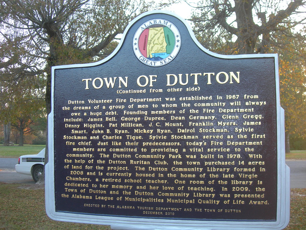 Town of Dutton Historic Marker Erected in front of Dutton … Flickr
