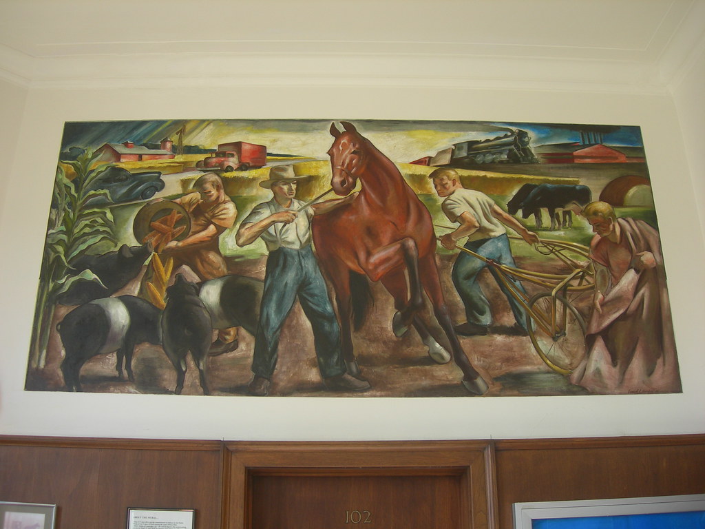 Cambridge City Indiana Post Office Mural New Deal mural en… Flickr