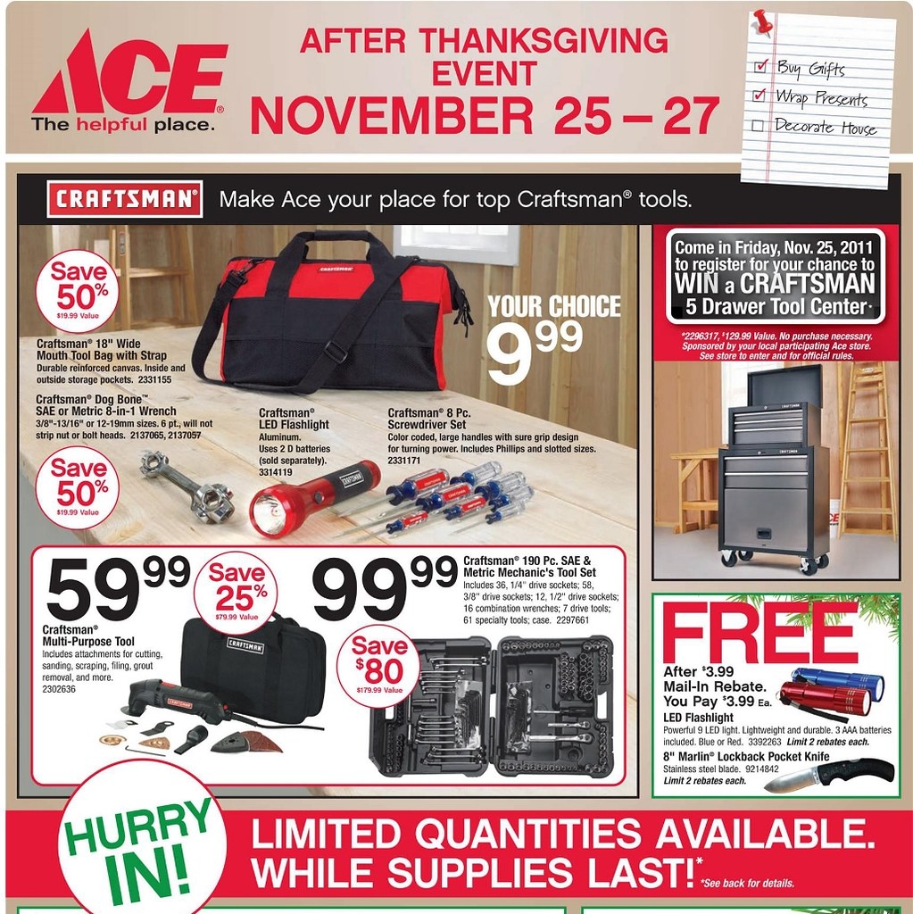 Ace Hardware Black Friday Ad 2011 Page 1 Julie & Heidi Flickr