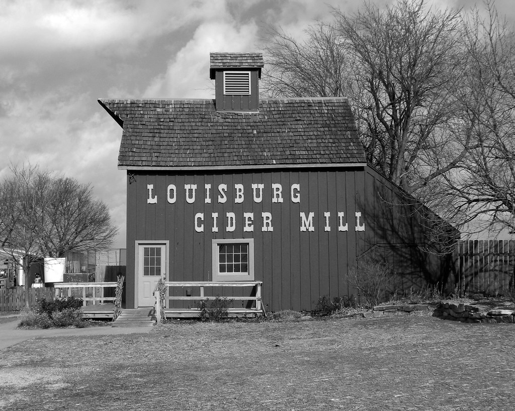 Cider Mill B & W The cider mill at Louisburg in black and … James