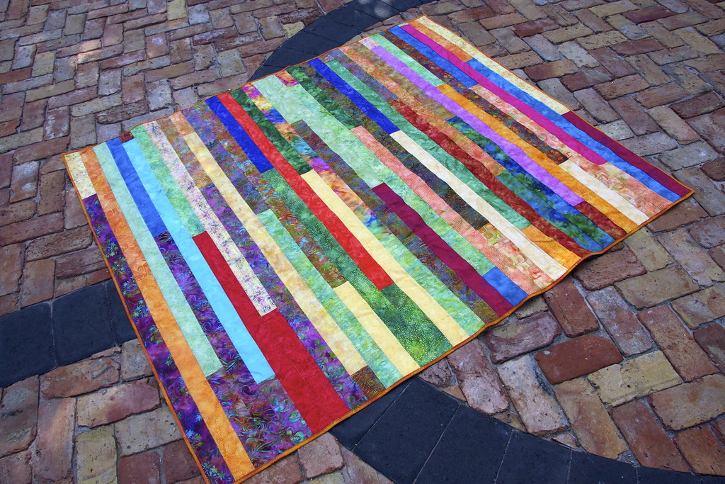 Orange Delight Jelly Roll 1600 quilt made for BASICS chari… Rene