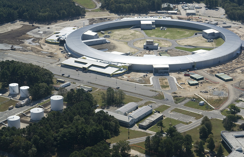 NSLSII construction site aerial An overhead view of the