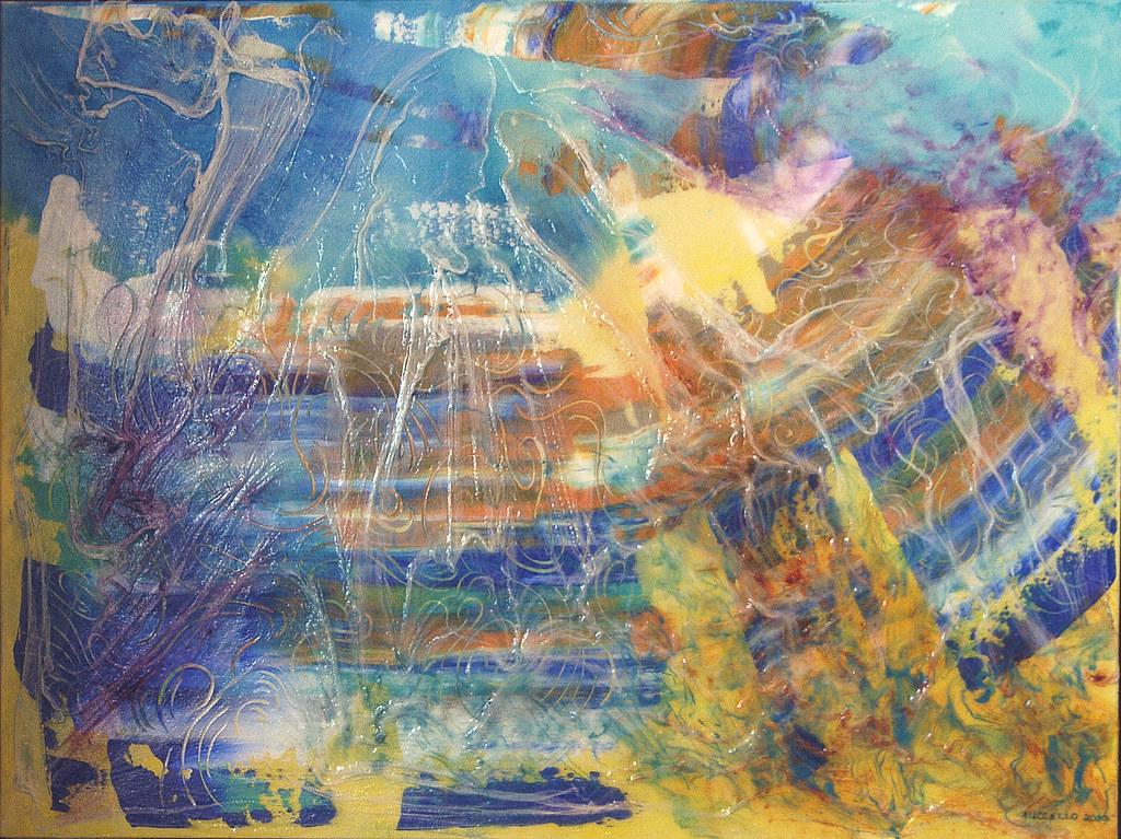 Blue Over Yellow Harmonics acrylic on canvas 40 in by 30 i… Flickr