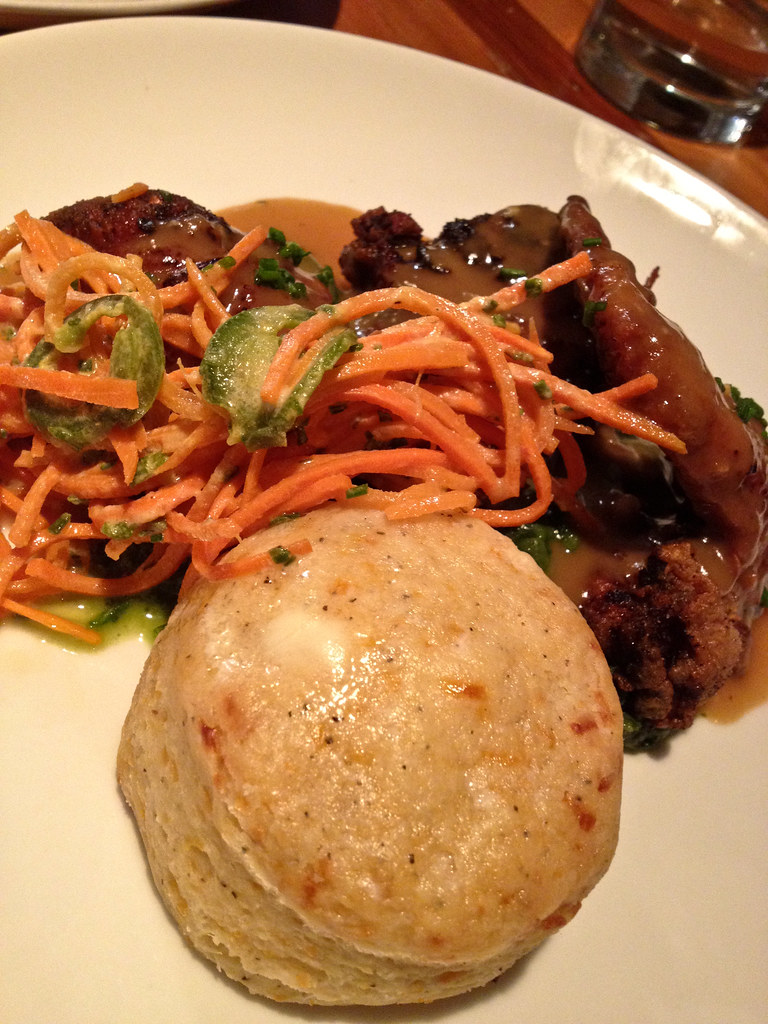 Foreign & Domestic Duck fat fried chicken w/ creamed col… Flickr