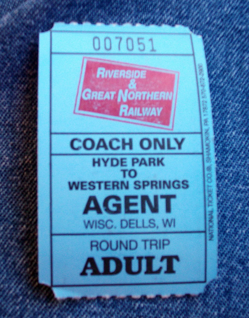 Train Ticket Riverside & Great Northern Railway. Mark Flickr
