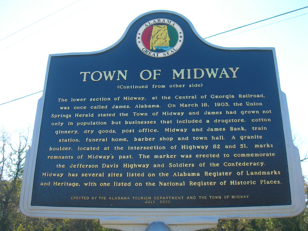 Town of Midway Historic Marker Located on the community ce… Flickr