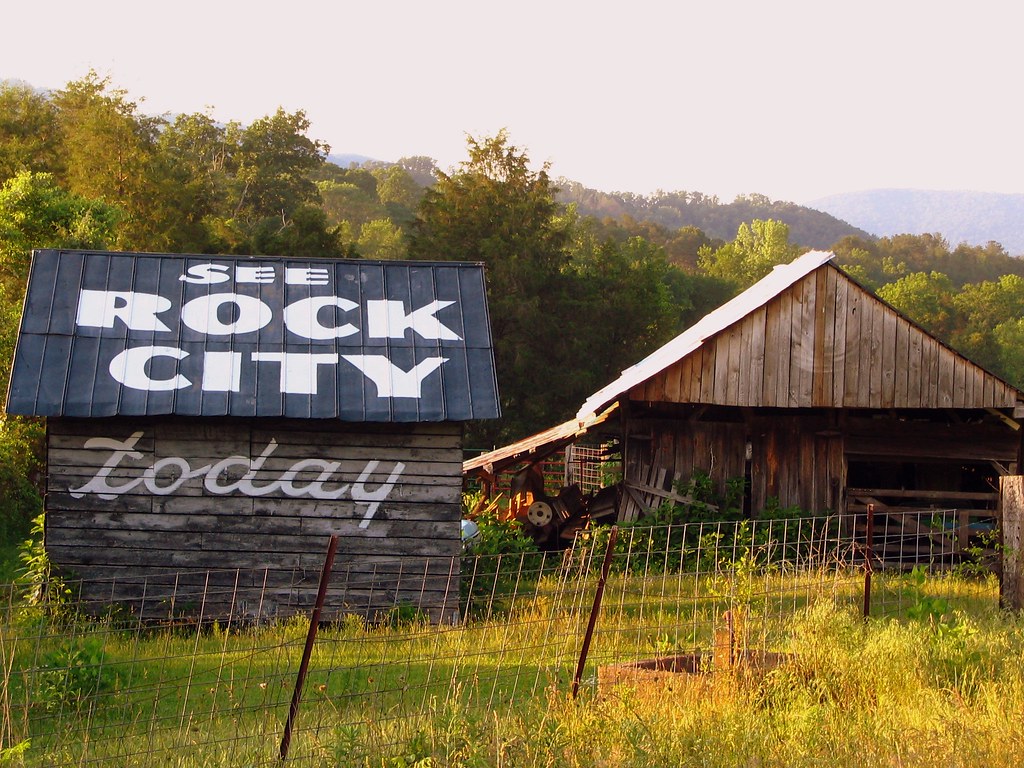 See Rock City Today! These two barns are along the highway… Flickr