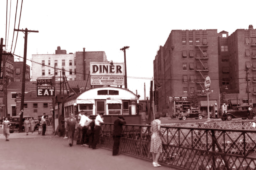 East Tremont Avenue & the Bronx River about 1940 Flickr