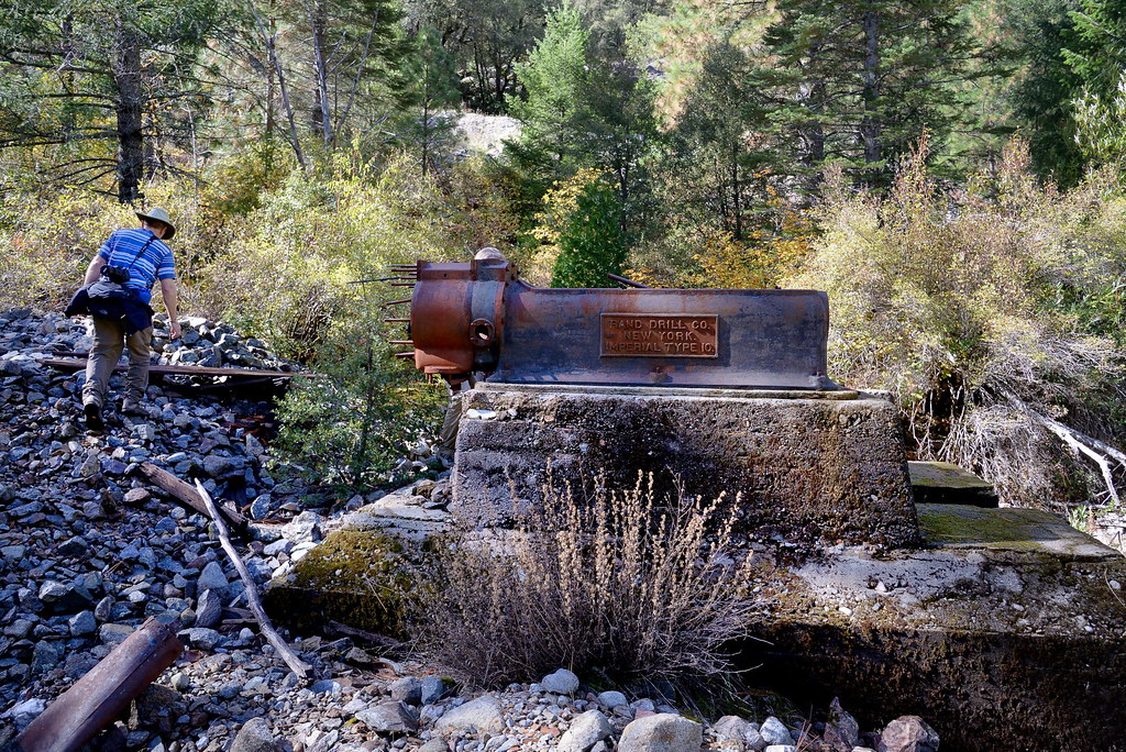 BillOudegeest at stamp mill at Eagle Bird Mine on South Yuba01 1027