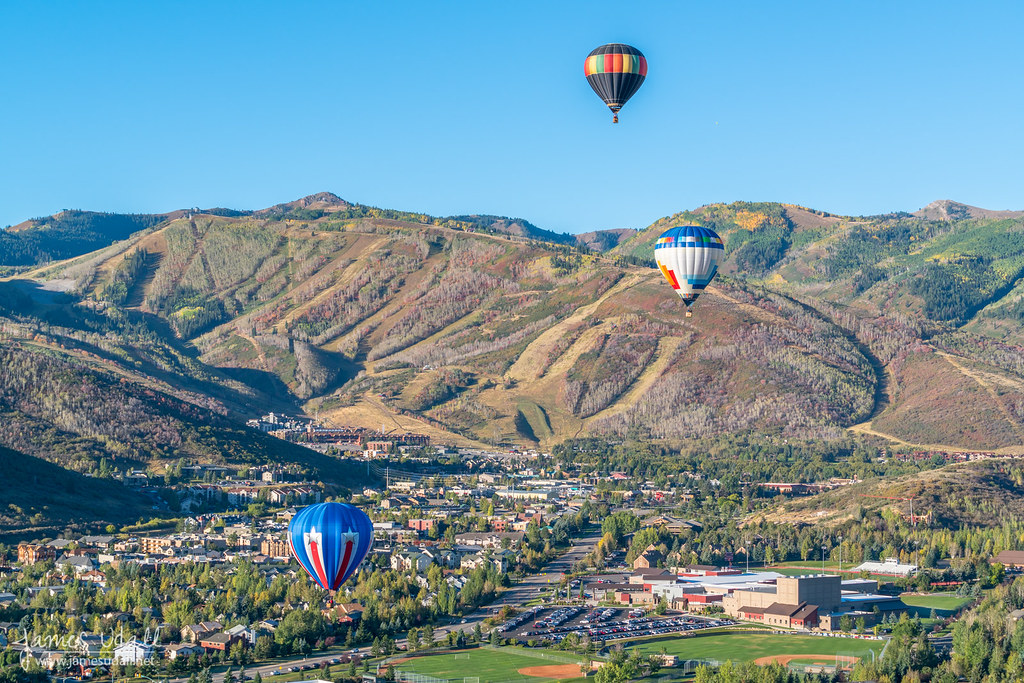 Hot Air Balloons Over Park City, Utah in Autumn jamesudall… Flickr