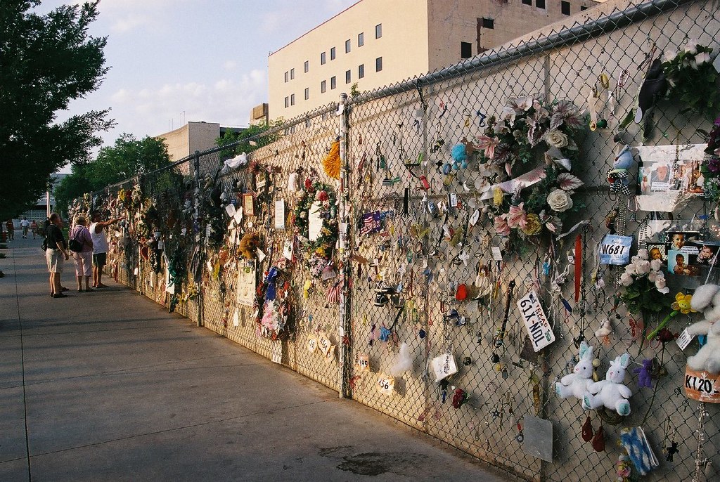 OKC Memorial wall of memorabilia anything_for_sue Flickr