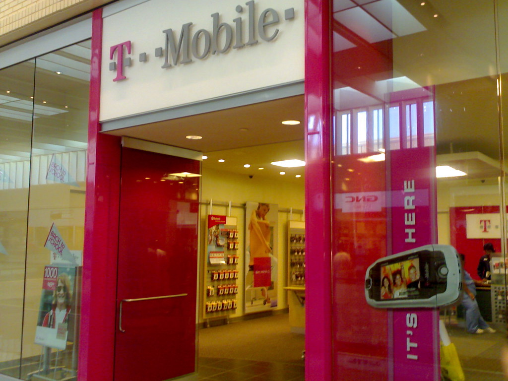Very pink TMobile Hadn't seen such a pink TMobile store … Matthew