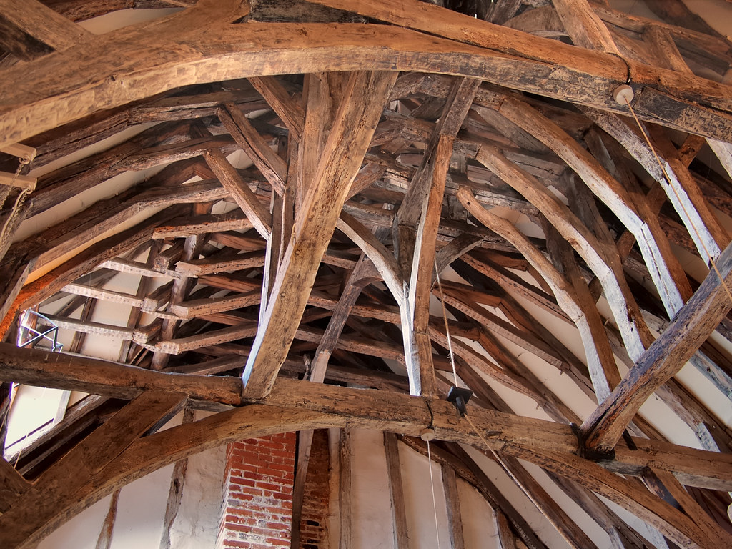 Medieval wood beam roof framing chapel, Eastbridge Hospi… Flickr