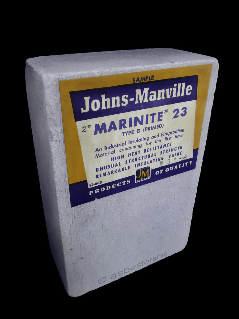 JohnsManville Asbestos Marinite Labeled Sample Semidense… Flickr