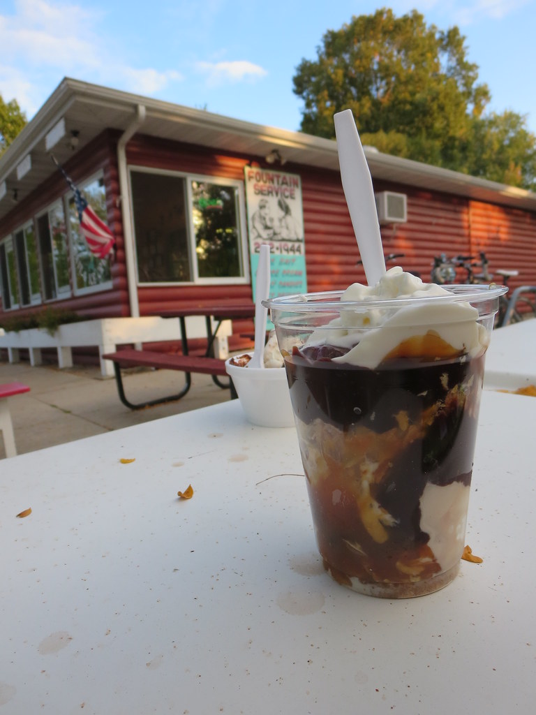 Broken waffle cone sundae At Monona Bait & Ice Cream. Flickr