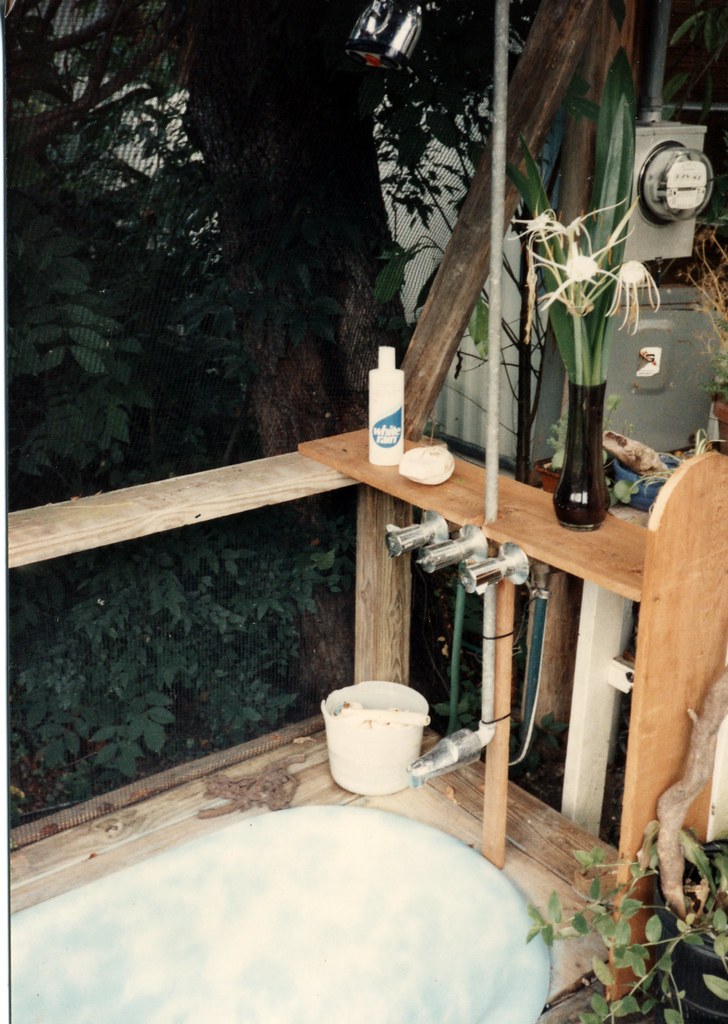 Hippie Florida002 Outdoor shower made from salvage parts a… Flickr