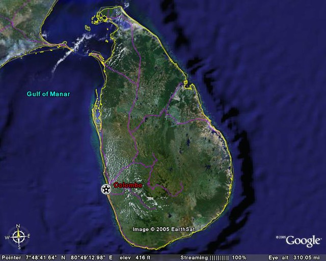 Google Earth Sri Lanka Sri Lanka This picture captured from google earth. Suranga