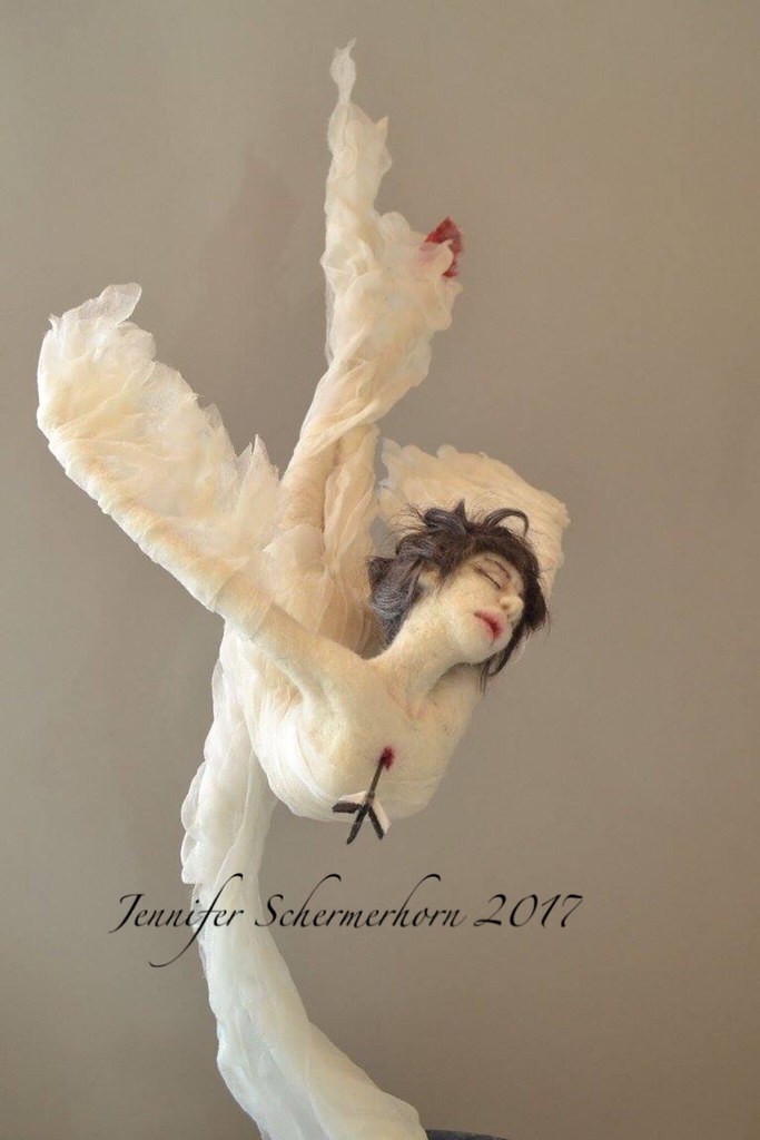 Pax Needle felted wool on wire armature/mixed media Jennif… Flickr