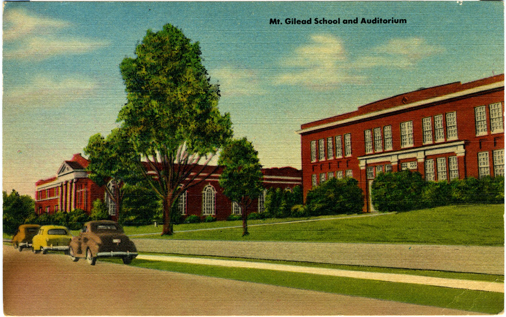 Mt. Gilead School and Auditorium View of two large brick b… Flickr