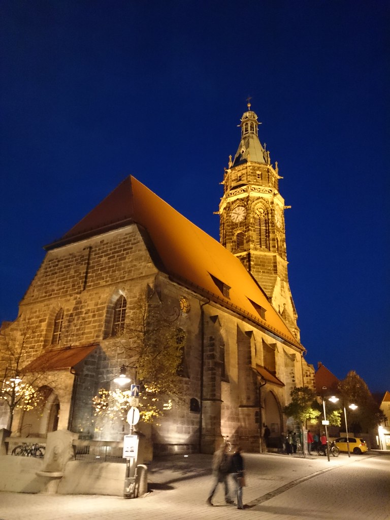 Church in the evening Roth, Germany Evangelische Stadtki… Flickr