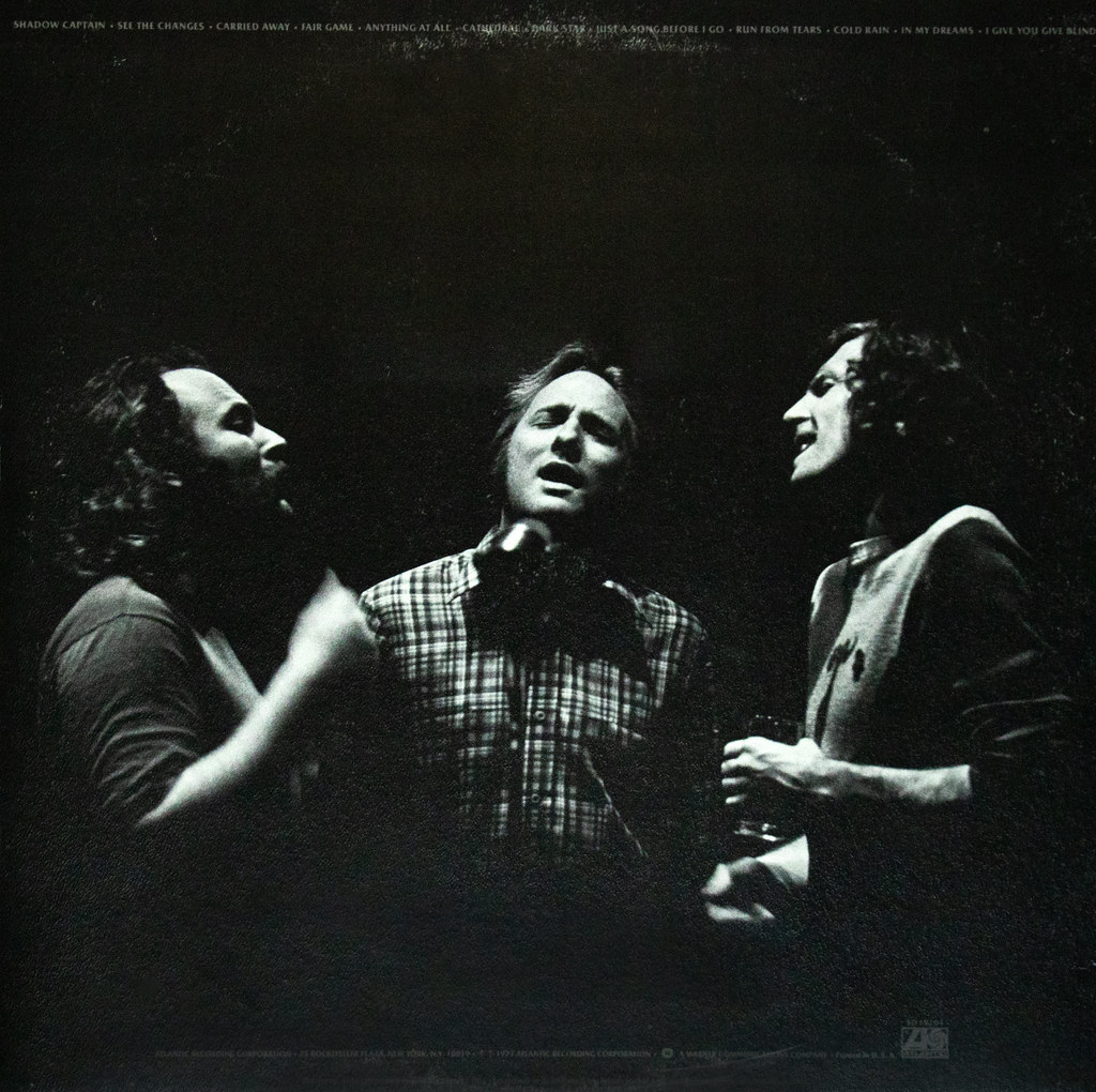 CROSBY, STILLS & NASH CSN 1977 Rear cover Don Sanford Photography