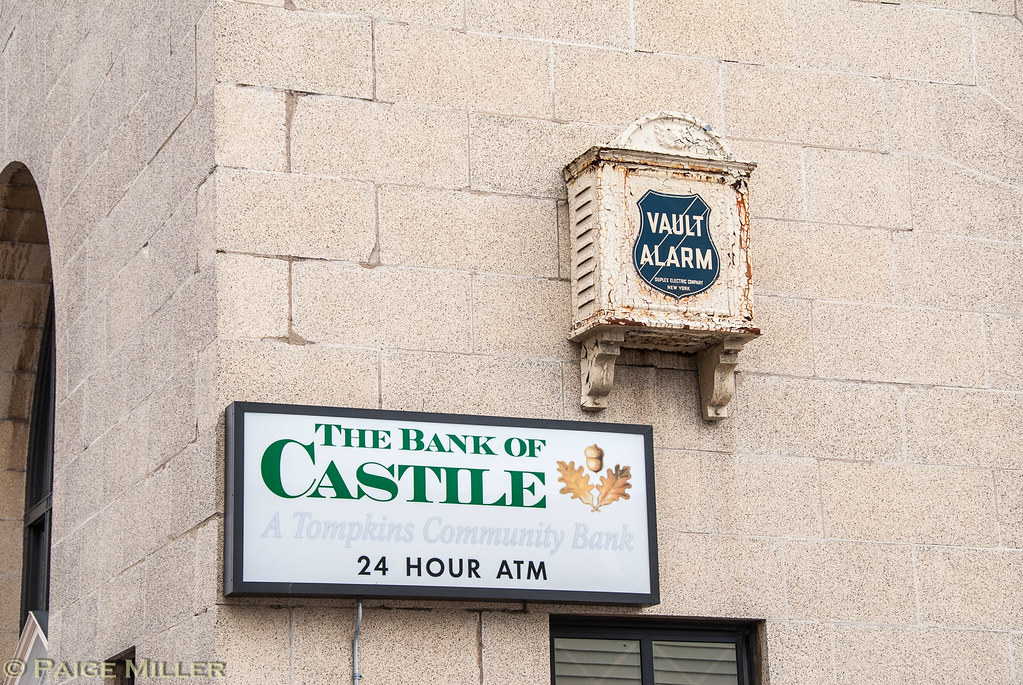 Caledonia, NY Old logo on side of Bank, Caledonia, NY Paige Miller