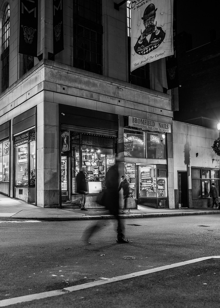 Night on Bromfield Street Bromfield Street is in downtown … Flickr
