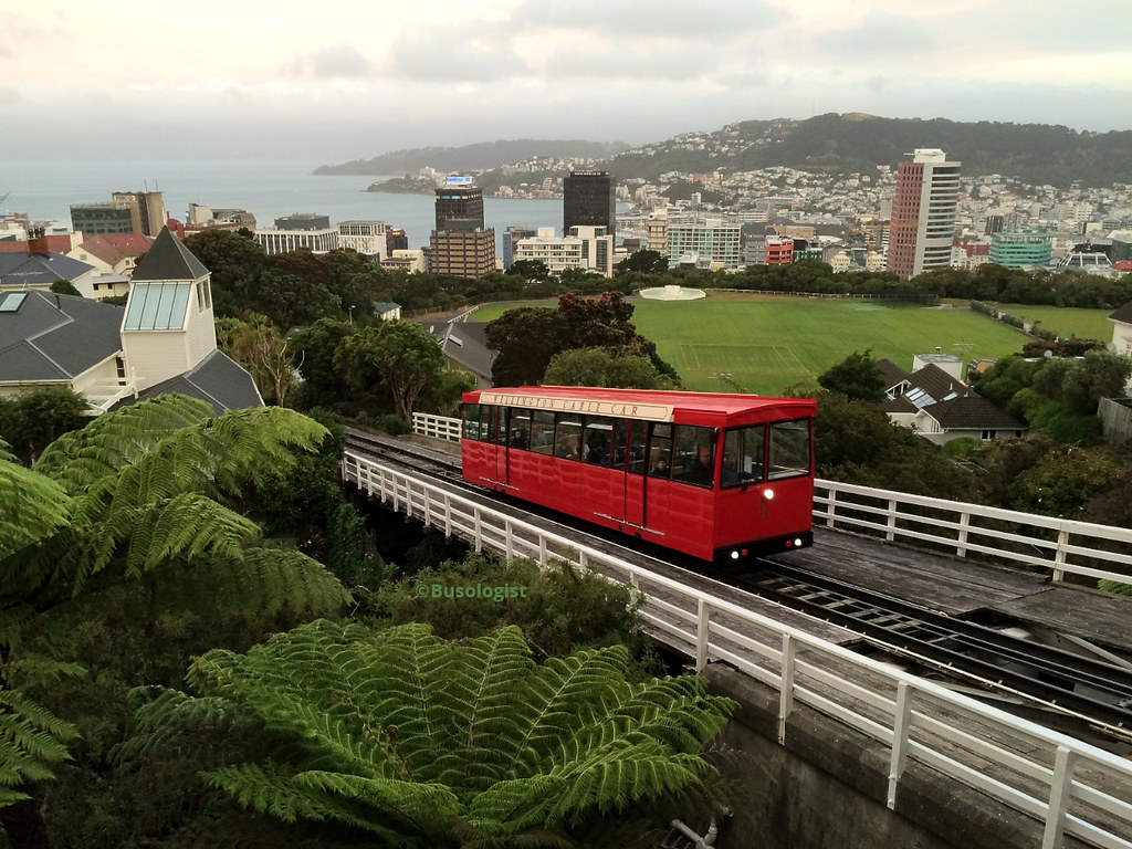 Wellington Cable Car Cable car arriving at Kelburn Lookout… Flickr