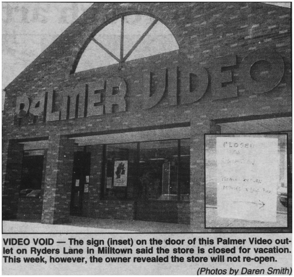 Closing of Palmer Video store on Ryders Lane, 1995 Flickr