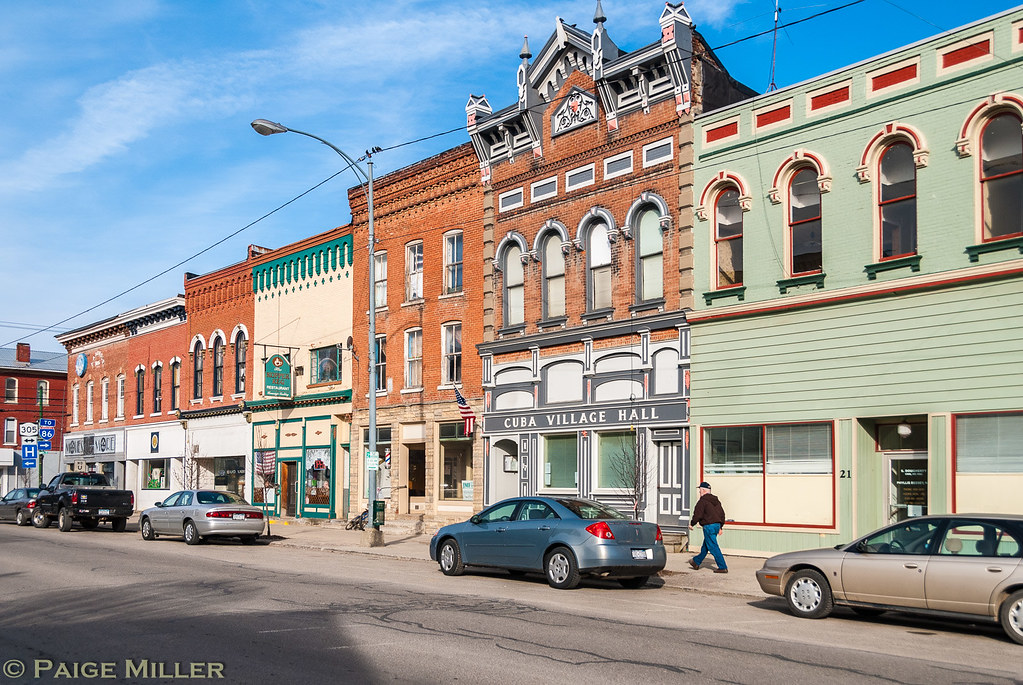 Cuba, NY Row of old buildings along E. Main St. Paige Miller Flickr