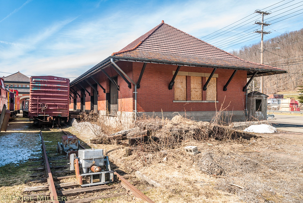 Salamanca, NY Box car next to Salamanca freight station Paige