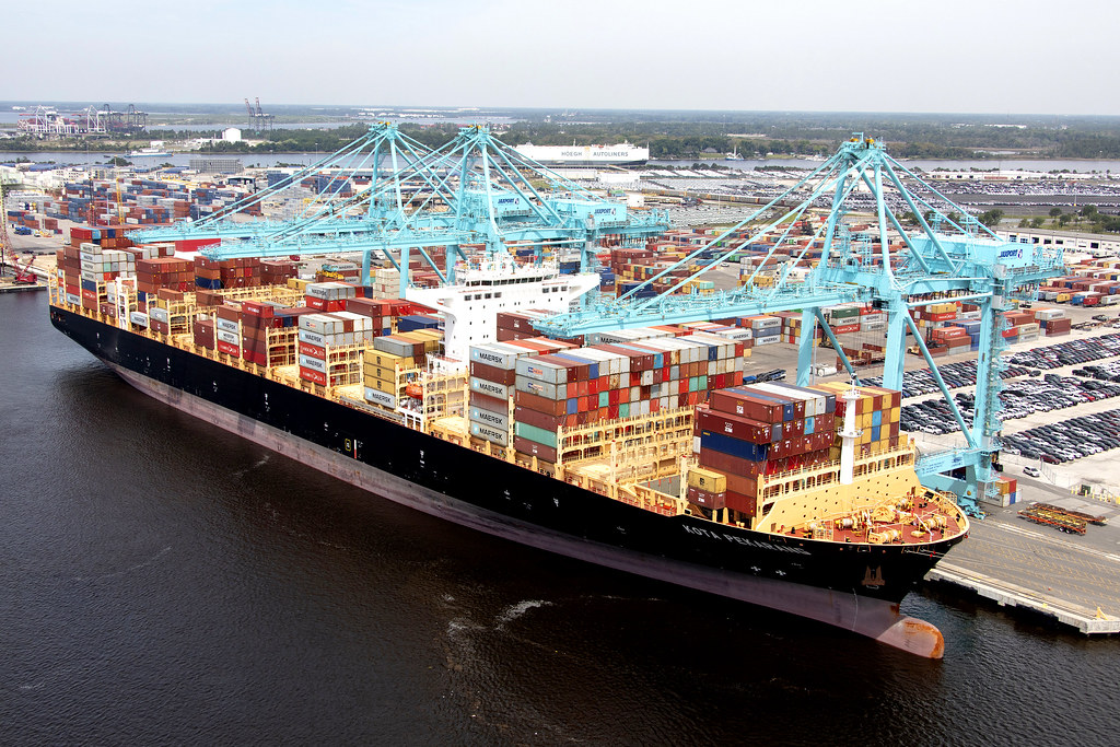 JAXPORT sets port record with largest container ship to ca… Flickr