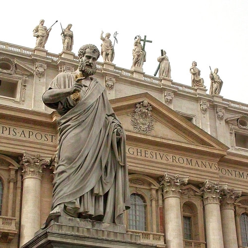 Saint Peter St Peter stands in front of his basilica in Va… Flickr