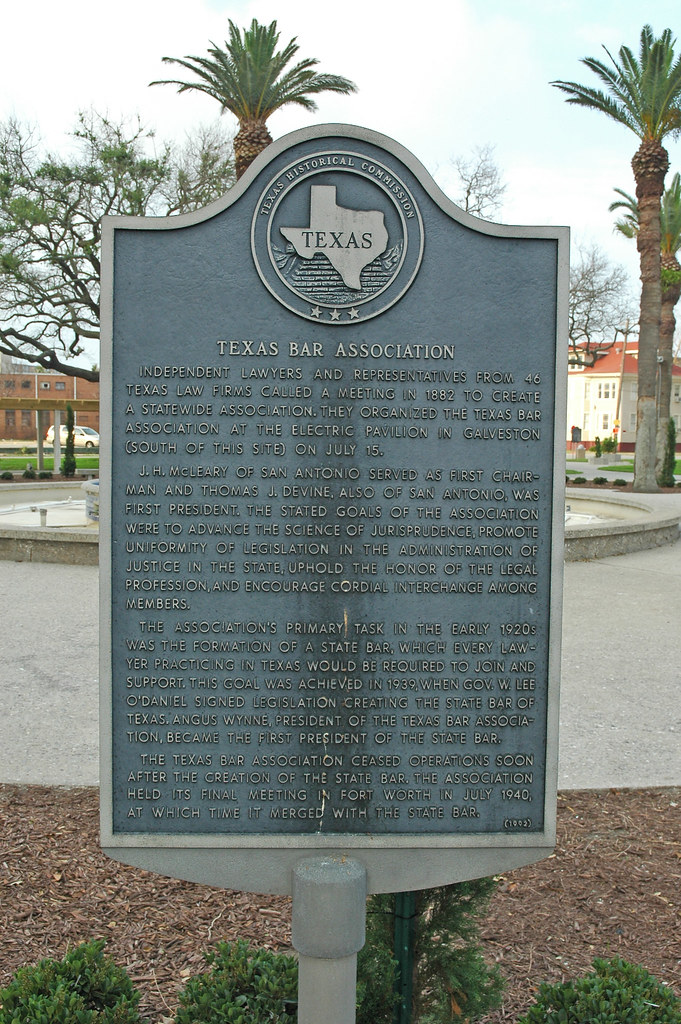 Texas Bar Association Historical marker located in Galvest… Flickr