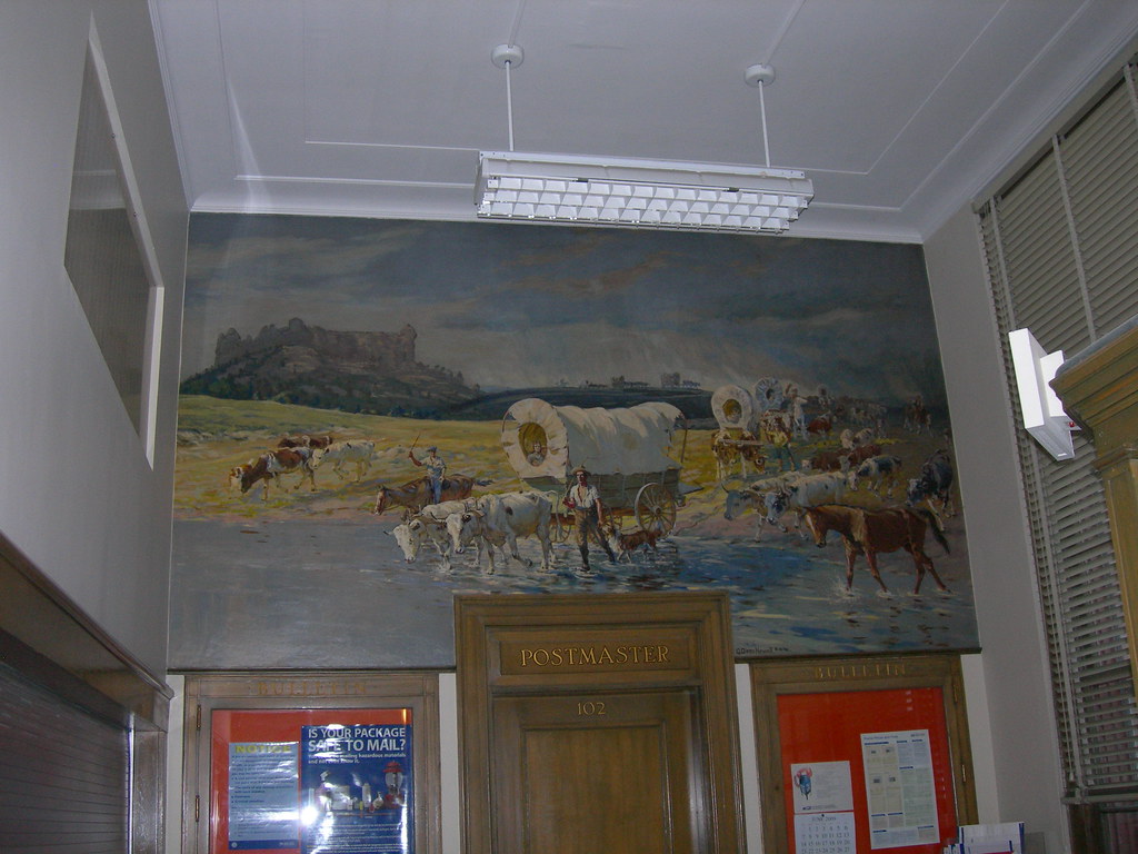 Crawford, Nebraska Post Office Mural New Deal entitled "Th… Flickr