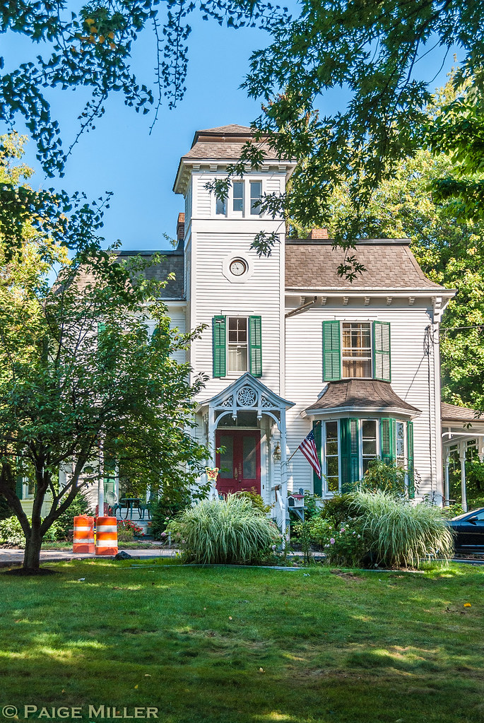 Canandaigua, NY House with tower on Howell Street Paige Miller Flickr