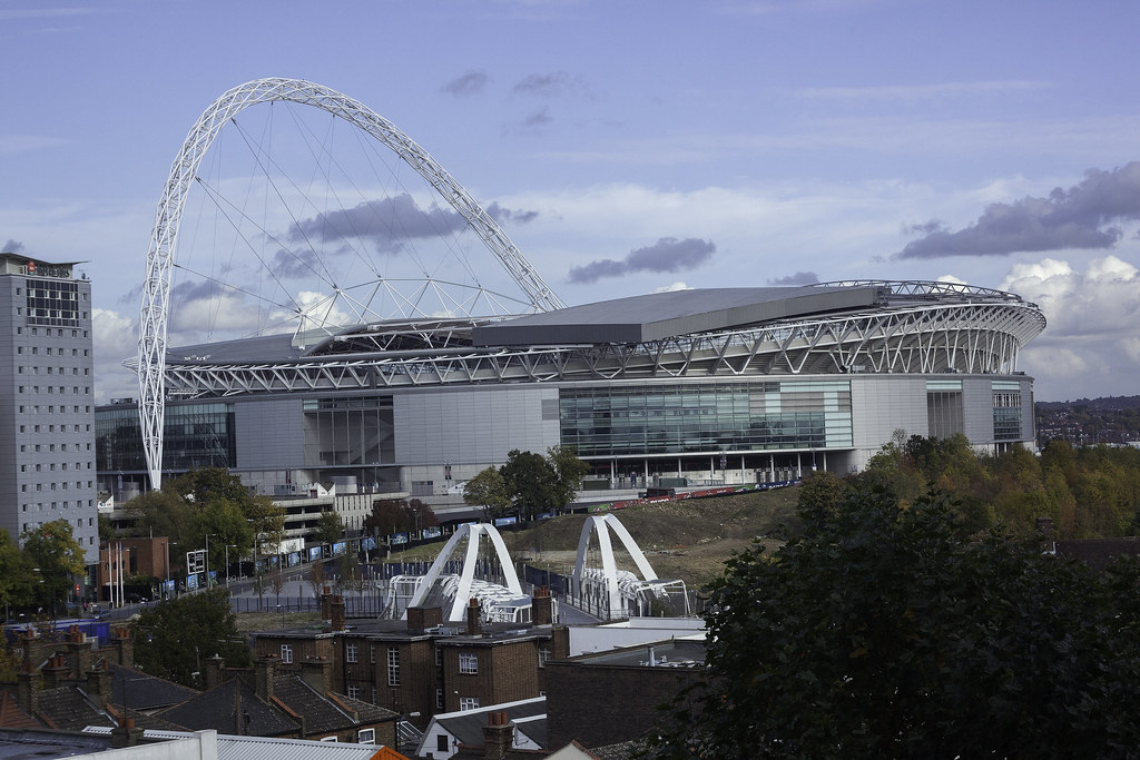 Wembley Stadum showing White Horse Bridge Almost complete … Flickr