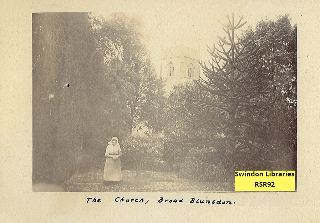 1900s The Church at Broad Blunsdon (Postcard) Source Sca… Flickr
