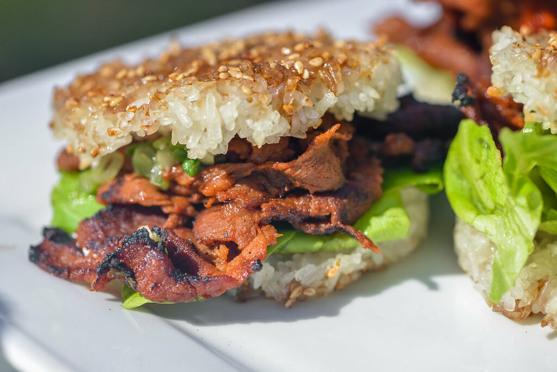 Spicy Bulgogi Korean Barbecue Rice Burgers Recipe The Meatwave