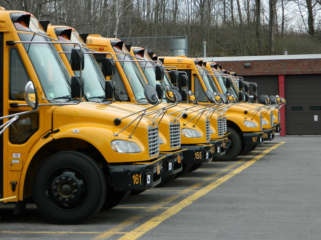 Red Creek Central School (2) Bus lot Red Creek, NY. Flickr
