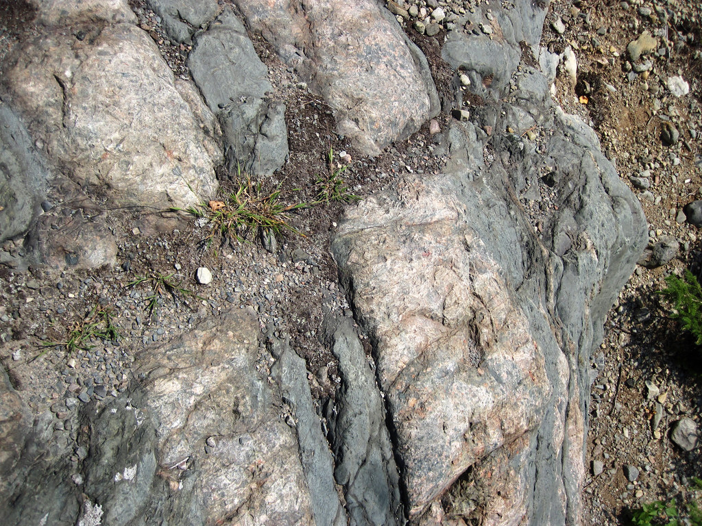 Dikes intruding tillite (Nipissing Diabase & Gowganda Formation