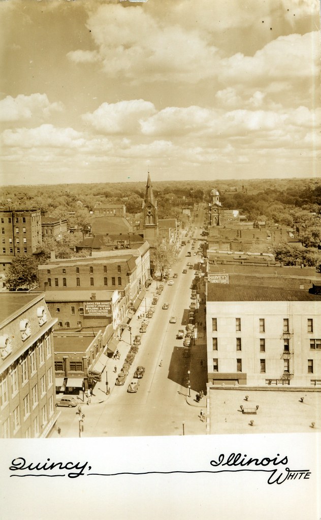 Quincy, Illinois, Aerial View, Main Street, East a photo on Flickriver