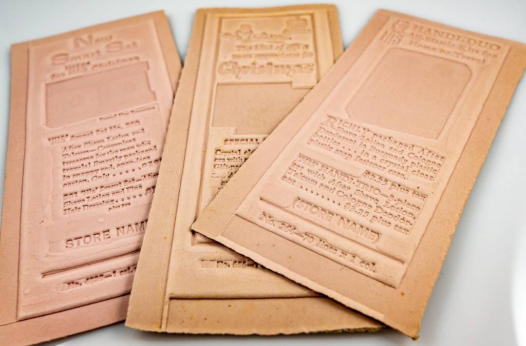 Ad mats When newspapers were still printed by relief (lett… Flickr