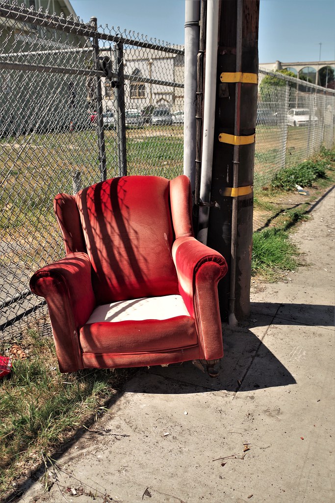 Urban Scene Big Red Chair Came across this over sized re… Flickr