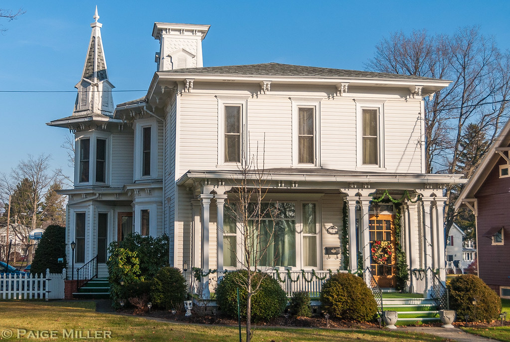 Wayland, NY Old house with tower on W. Naples St. Paige Miller Flickr