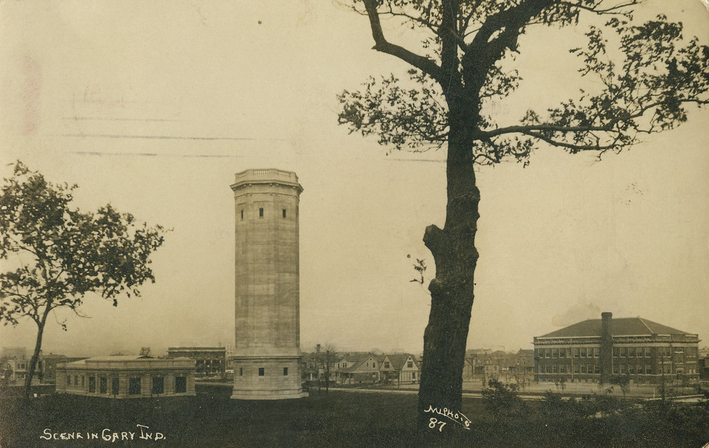 Jefferson Park Water Tower, circa 1910 Gary, Indiana Flickr