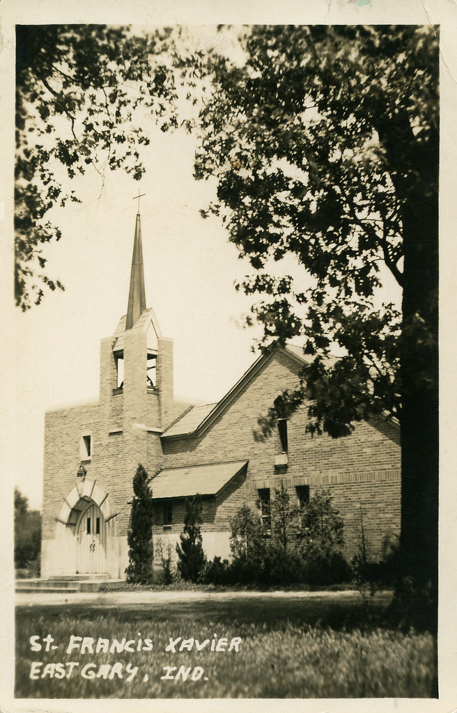 St. Francis Xavier Church, circa 1940 Lake Station / Eas… Flickr