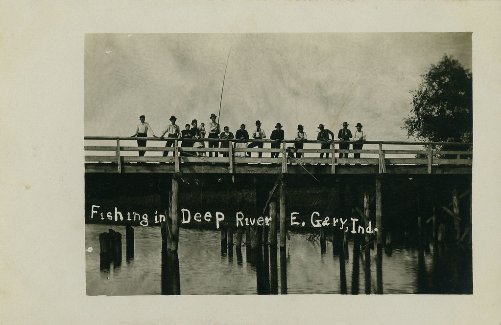 Fishing in Deep River, circa 1910 Lake Station / East Ga… Flickr